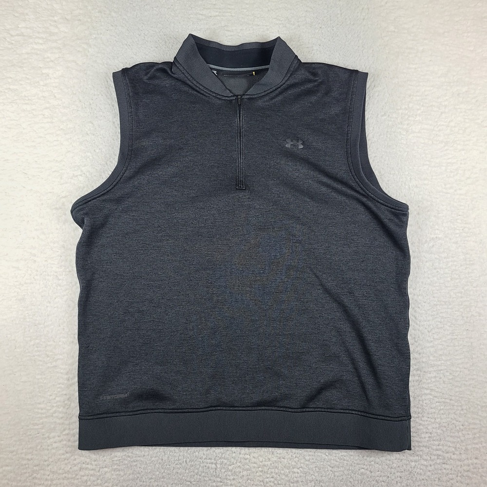 Under Armour Sweater Vest Mens‎ 2XL XXL Dark Gray Loose Performance Tech Golf